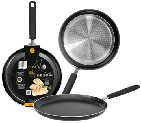 Levitantes Crêpière en aluminium Ø26 cm, antiadhésive, légère, pour faire des crêpes, crêpes et petits déjeuners sains.