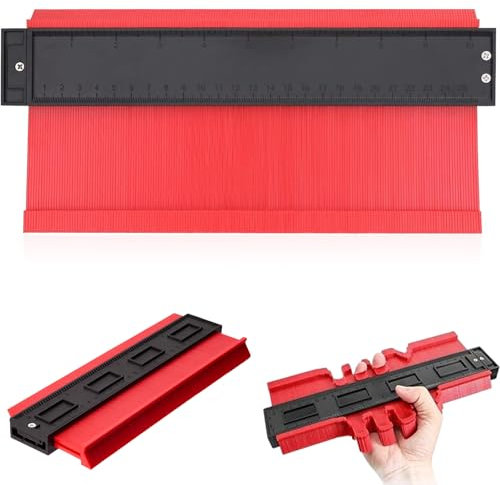 Contour Gauge Duplicator 10 Inch Widen Profile Tool Precise Measuring of Irregular Shapes for DIY Handyman Woodworking/Flooring/Tile Laying (25 cm/10 inches)