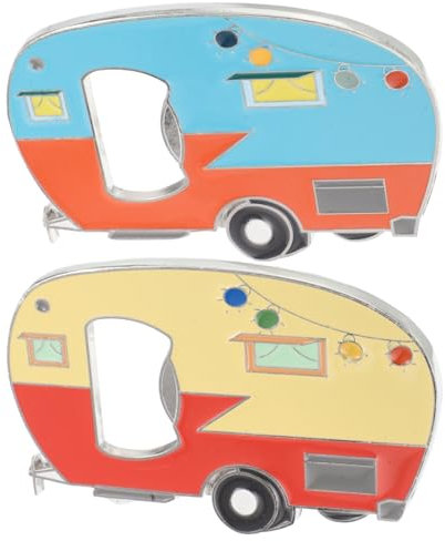 Alipis 2 Piezas Abrebotellas de Metal de Abridor de Botellas con Imán para Refrigerador Aleación de Zinc Diseño Portátil y Ligero para Cerveza y Soda Accesorio para