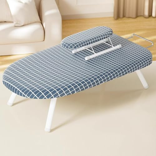 Tabla de planchar portátil plegable con funda, soporte retráctil para plancha, ahorro de espacio compacto para viajes y uso doméstico