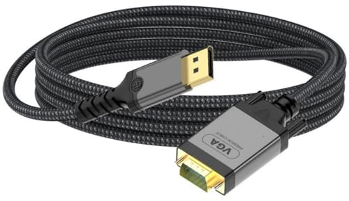 Montesy DisplayPort al cavo di VGA 200CM per lo streaming video, maschio ad alta risoluzione 1080P al cavo adattatore femminile