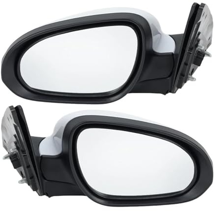 Außenspiegel Für Hyundai Für I30 FD 5 Pin Seite Tür Spiegel Montage Weiß Primer Mit Blinker Licht Rückspiegel Seitenspiegel komplett(1 Paar)