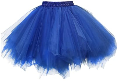 Mädchen Asymmetrischer Tüll Tutu Rock, Elastischer Bund Balletttanzrock für Partys, Kostüme & Alltägliche Kleidung 2-12 Jahre**, königsblau, 8-10 Jahre