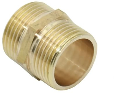 2pcs 1/23/4 1 Male Brass Threaded Connector Hose Repair 2-Way Hose Tap Fittings Garden Water Tap Connector(G1)