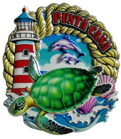 Kühlschrankmagnet Punta Cana, Dominikanische Republik, Tourismus, 3D-Souvenir, Kühlschrankdekoration, kreatives Handwerk