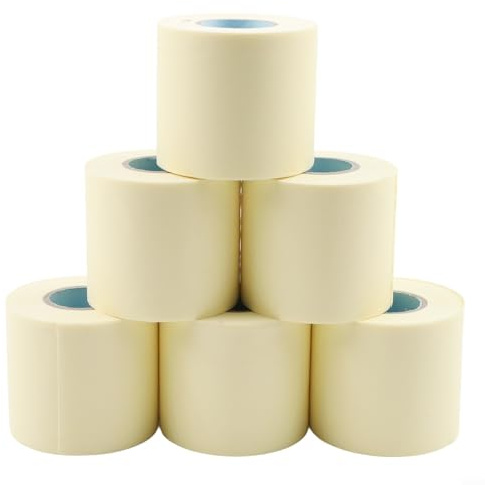 Rehoetom Nastro isolante in PVC per condizionatore d'aria per sistemi HVAC, resistente alle intemperie, con forte adesione, giallo, 6,5 x 6 cm, 6 pezzi