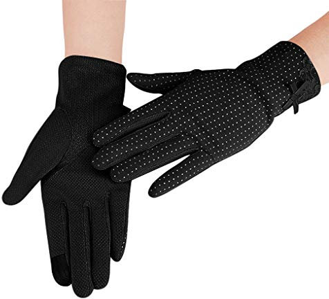 Women Cycling Driving Gloves Sun Protection Gloves Smartphone Touchscreen Glove Summer Sunscreen Glove Non-slip Cotton Gloves Outdoor Sports Running Full Finger Mitts
