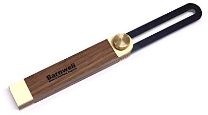 Barnwell Walnut Sliding Bevel 9 (225mm) with Brass Thumbscrew Lock Made in Sheffield