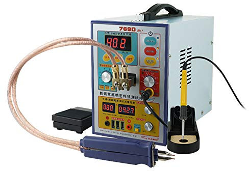 Hanchen Battery Spot Welder 3.2kw 3 in 1 Pulse Welding Machine 769D with Soldering Iron/Battery Charge for 18650 Lithium Battery 220V