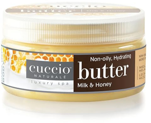 Cuccio Hand, Body & Foot Lotion – Milk & Honey Butter Blend – Ultra-Hydrating, Non-Greasy Moisturizer for Silky Smooth Skin – 8 oz