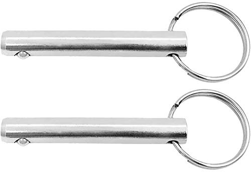 POFET 2 perni di fissaggio in acciaio inox 316, diametro 10 mm, a sgancio rapido, accessori marini in acciaio inox