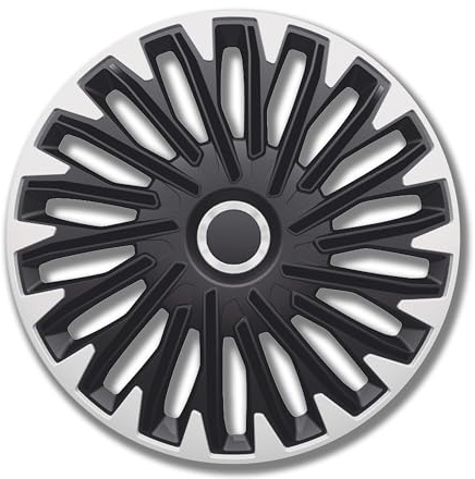 PETEX RB558515 Radzierblende Quantum Pro schwarz/Silber Größe 15 2-Fach lackiert mit Chromring Material: ABS