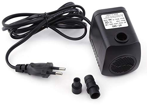 Bomba de agua pequeña termoplástica 220V 15W 800L / H fuente de aire pecera bomba sumergible de agua de acuario negro