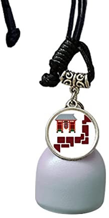 distr Windspiel mit japanischem Symbol für Ziegelwand, Glocke, Autoanhänger