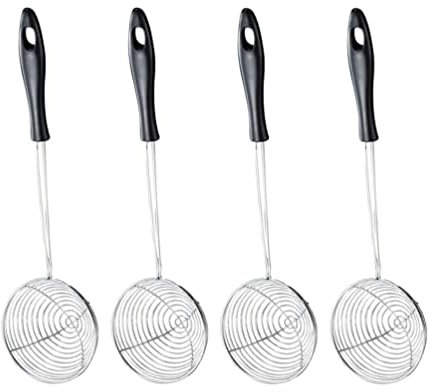 Cabilock 4stücke Edelstahl Küchensieb Teiliges Hochtemperaturbeständiger Abtropflöffel Für Fondue Und Hot Pot Robustes Und Langlebiges Küchengerät Für Restaurants Und Zuhause
