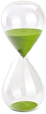 Hourglass Sand Timer, Sandglass Colorful Sand Glass Egg Timer Tea Sand Clock, 5/10/15/30/60mins, Home Desk Decor Cooking Countdown Use Xmas Birthday Gift Decoration (Green,15 Minutes)
