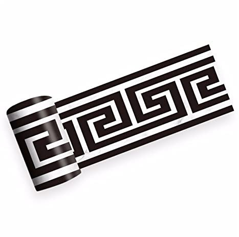 YUEMOL bordüre selbstklebend Griechische Muster Taille Aufkleber, Küchenspüle Home Decor Abnehmbare Schale und Stick Tapete wasserdichte Taille Aufkleber-10 * 200 cm (Color : A, Size : 10 * 200cm)