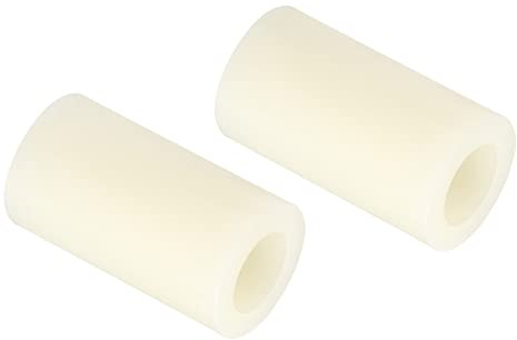 PATIKIL 12 Paquete Redonda Espaciadora Arandela 8.2mm ID x 14mm OD Beige | 25mm L, Nylon, para M8 Tornillos Bloque 3D Impresora TV Pared Montaje Eléctrica Toma