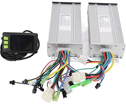VGEBY Elektrisches Fahrrad Brushless Controller Kit, 36V 48V 1000W Dual Drive Motor Brushless Controller LCD Display Farbbildschirm Kit für Elektrofahrrad Scooter