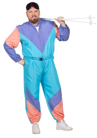 WILBERS & WILBERS - 80er Jahre Skianzug Herren | Schneeanzug, Retro Overall für Aprés-Ski, Karneval, Mottopartys