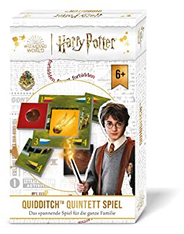 Noris 606102037 - Harry Potter Kartenspiel Quidditch - Harry Potter Spiel für kleine und große Fans ab 6 Jahre, Quintett für 2-4 Spieler