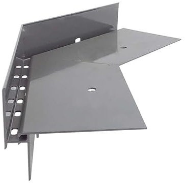 Renoplast® Aluminium Ecke 135° für Traufprofil W35+ Grau | Fertigstellung von Terrassen und Balkonen | Belüftete Böden Erhöht | Wasser ablaufsysteme Winkelprofil | Korrosionsschutz Balkonprofile