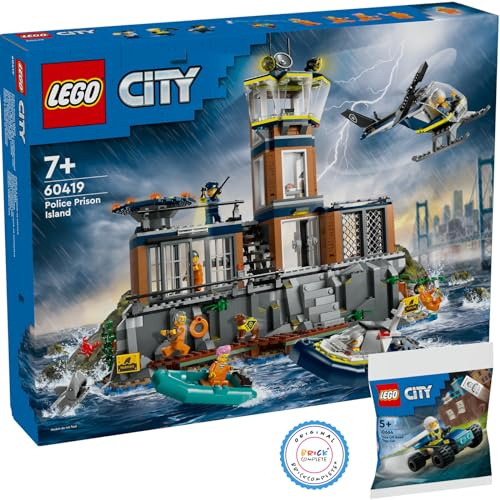 LEGO City Set: 60419 Polizeistation auf der Gefängnisinsel & 30664 Polizei-Geländebuggy