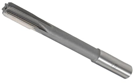 CoCud Chucking Reamer, 9.5mm Cutting Diameter 6 Flutes H8, High Speed Steel Round Shank Reaming Drill Bit - (Applications: for Aluminum Iron Copper Plastic Wood)