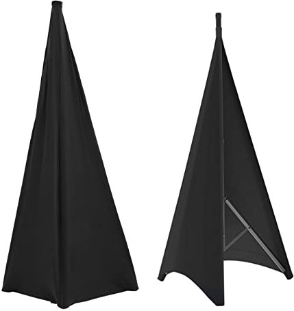 SHOWERORO 2pcs Speaker Tripod Covers for Desktop Stand Black Delicate Cover for Speaker Holders