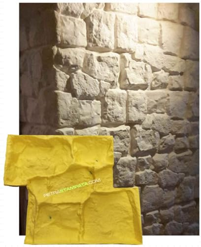 Molde en forma de yeso impreso cemento imitación piedra Wall texture mat, modelo Caucaso de 50 x 40 cm aprox., moldes para piedra