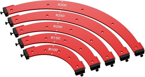 4 Pezzi Raggio Jig Router Templates, Raggio Jig Router Templates, Ausiliario Per Taglio Ad Arco Per Tavola Di Legno In Lega Di Alluminio, Strumento Di Posizionamento Del Bordo Dell'arco