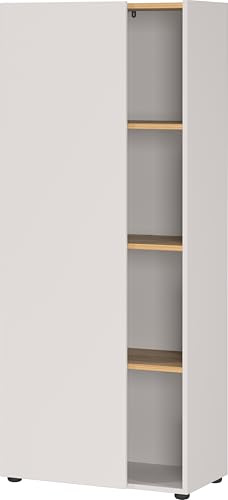 Germania Aktenschrank 2233-605 GW-Adrano, in Kaschmir/Navarra-Eiche-Nb., grifflose Optik, 61 x 145 x 34 cm (BxHxT)