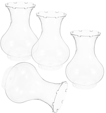 HANABASS 4piezas Jarrón Hidropónico Transparente de Pequeño Jarrón para Flores para Propagación de Plantas de Interior Decoración de Hogar Uso como Centro de Mesa para Bodas