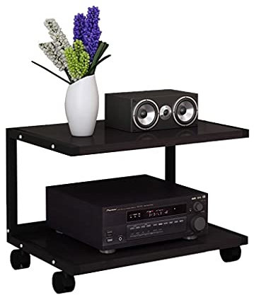 UUYRSZS Supports muraux pour Enceintes Support Audio Armoire pour Enceintes Amovible avec poulie Rack d'équipement multimédia Support Audio au Sol Support pour Enceintes Étagère Étagère à Livres Sup