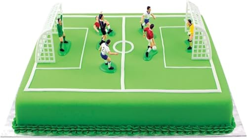 Soccer Cake Topper, Football/Soccer Toppers for Cake and Cupcakes Cake Decorating Ornaments Set of 9 Attractive Processed, Soccer Cake Decorations, Soccer Cake Topper for Boys, Cupcake Toppers