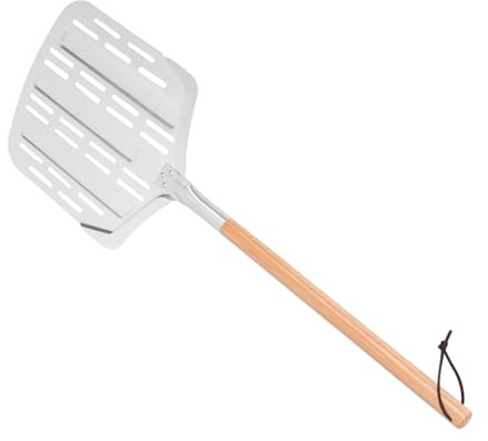Cabilock Perforated Pizza Peel with Detachable Handle Spatula for Baking Pizza Cakes and Pastries Ergonomic Design for Easy Use and Reusable Kitchen Tool
