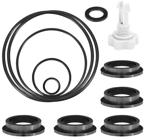 LINTRA 12 Piezas Kits de Repuesto para Bombas Piscina, Goma y PVC Piezas de Repuesto para Filtro de Arena, 25013 Juntas de Bomba de Filtro de Arena, para Intex Bombas Filtro Arena, Juntas-Piscinas