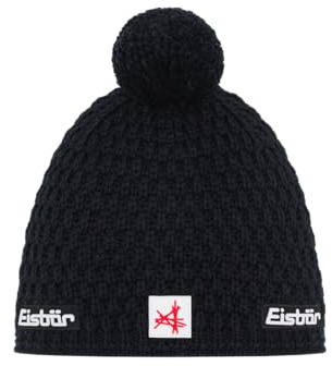 Eisbär Mütze Damen Trail Pompon Ski Austria - Merino Wintermütze für Frauen - mit Fleece schützt vor Kälte und Wind - Bommelmütze atmungsaktiv elastisch Strickmütze Haube aus Österreich