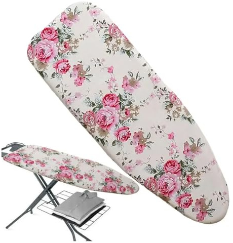 DOKRIN Table à repasser,Chape de rechange pour planche à repasser, résistante aux hautes températures, housse en coton épais, compatible avec une planche à repasser de 110 x 34 cm