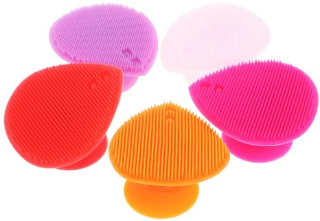 Healvian 5 Stück Teiliges Gesichtsbürsten Weichem Silikon Doppelseitige Massage Reinigungsbürste für Empfindliche Kopfhaut Vielseitig Verwendbar mit Praktischem Aufhänge design Farbig