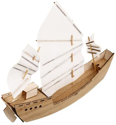 Homoyoyo Modello Di Barca a Vela in Legno Fai Da Te Kit Di Modellismo Bambini e Adulti Decorazione Miniature Barca Parti Rimovibili Per Attività Genitori-figli e Sviluppo Creativo