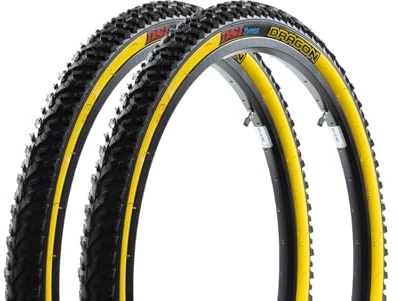 2 Stück 26 Zoll Fahrrad Reifen 54-559 MTB Mantel Decke 26x2.125 Yellow Dragon