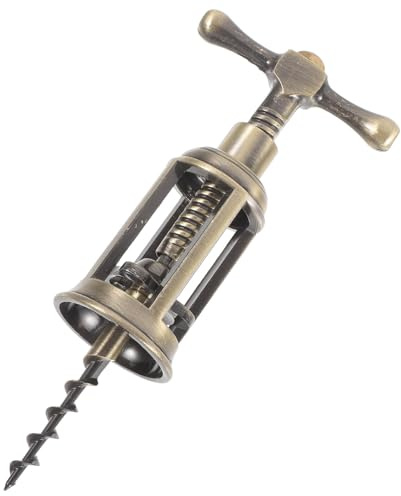 GARVALON Abridor de Vino de Aleación de Zinc Vintage Resistente y Manual Destapador Multifuncional para Botellas de Cerveza y Vino Herramienta Portátil para Hogar Camping y Bar