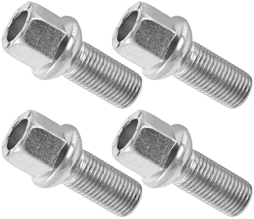 Alloy Wheel Nuts Compatible With VW For Fox 2003-2011 For Caddy 2004-2015 4x Car Wheel Bolts Lug Nuts M14x1.5 28mm OE WHT002437 431601139A