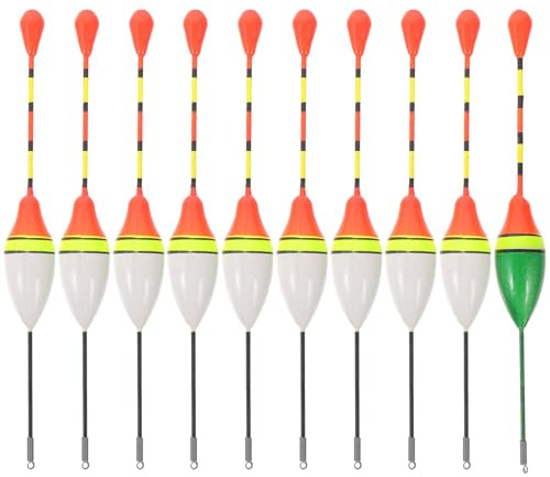 ifundom 20pcs Outdoor Fishing Floats Thick Bright Sea Fishing Pole Bobbers Angling Buoys Tackle Accessories for Freshwater and Saltwater Random Color Random Color