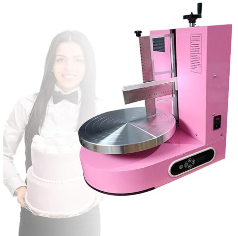 Electric Cake Spreading Machine - Stainless Steel Icing Smoother with Adjustable Speed Turntable for Professional Cake Decorating, Fits 4-12 Inch Cakes