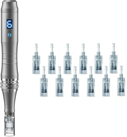 Microneedle Roller Pen for Home Use - Microneeding Derma Roller Pen for Women Men 0.25mm
