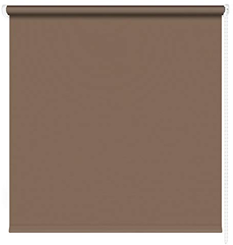 Kettenzugrollo Seitenzugrollo Fenster Rollo 13 Farben Breite 60 - 220 cm Länge 180 und 230 cm blickdicht halbtransparent lichtdurchlässig Sonnenschutz Blendschutz (Größe 220 x 180 cm Farbe Braun)