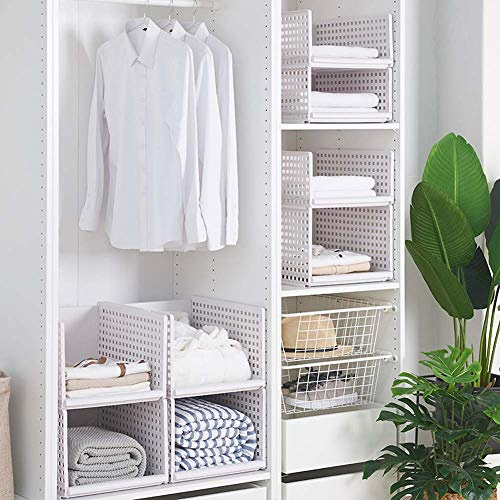 Homieco Stoccaggio Cassetti Scaffali Vestiti Organizer Cestino Scaffale Cassetti Accatastati Mobili per la Casa Armadio Divisorio Pannelli per Partizione Cube Snack Contenitori