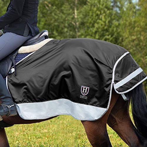 Harrison Howard FocalMax Quarter Übungsblatt mit Fleecefutter Wettkampfteppich Hi-Vis Horse Exercise Reflektierende Nachtsicherheit mit Heckklappe